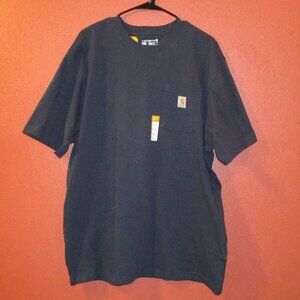 Carhartt NEW Woman Large Blue White Red Graphic Short Sleeve Shirt